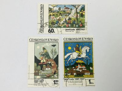 Лот: 23593897. Фото: 1. Художник Йозеф Лада. Осень. Водяной... Марки