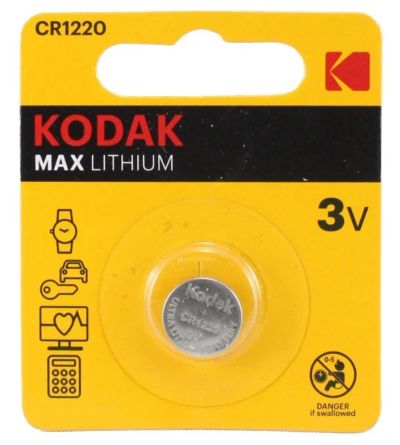 Лот: 15464110. Фото: 1. Батарейка Kodak CR1220 | 1шт. Батарейки, аккумуляторы, элементы питания