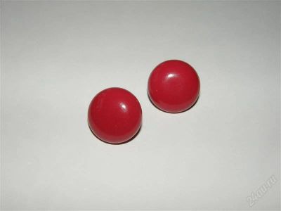 Лот: 1124303. Фото: 1. пуссеты красные большие. Серьги, каффы