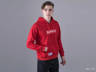Лот: 12800270. Фото: 1. Худи Supreme x Champion G3. Свитеры, толстовки, худи