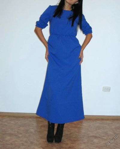 Лот: 5353492. Фото: 1. Продам синее платье в пол. р-р... Платья, сарафаны