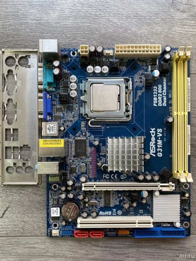 Лот: 16332122. Фото: 1. ASRock G31M-VS (Поддержка процессоров... Материнские платы