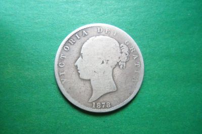 Лот: 16095642. Фото: 1. Великобритания 1/2 кроны 1878... Великобритания и острова