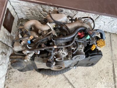 Лот: 18210460. Фото: 1. Двигатель Subaru EJ20, 2000 куб... Двигатель и элементы двигателя