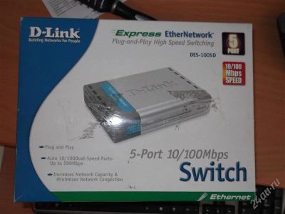 Лот: 1799360. Фото: 1. Switch D-link DES-1005D 5-port... Маршрутизаторы (роутеры)