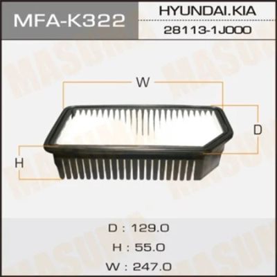 Лот: 18593808. Фото: 1. Воздушный фильтр masuma hyundai... Расходные материалы