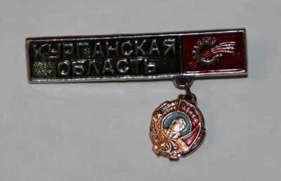 Лот: 8872324. Фото: 1. Знак: Курганская область с орденом... Сувенирные