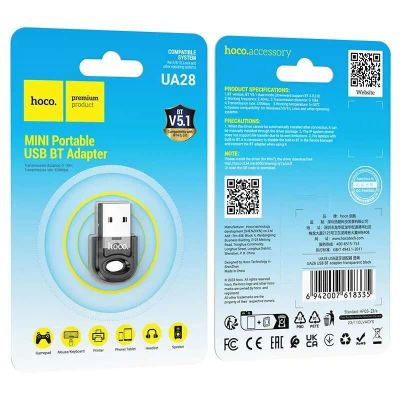 Лот: 25720504. Фото: 1. Bluetooth 5.1 Адаптер для ПК Hoco... WiFi, Bluetooth адаптеры