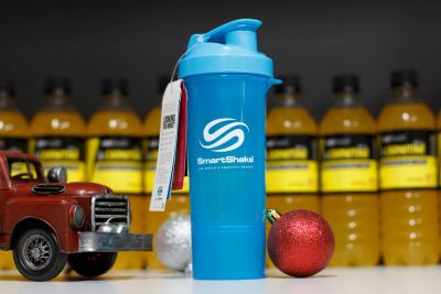 Лот: 6638228. Фото: 1. Шейкер SmartShake 500мл (Голубой... Спортивная посуда