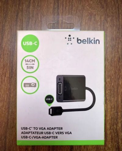 Лот: 20860801. Фото: 1. Адаптер USB-C to VGA (Belkin). Шлейфы, кабели, переходники