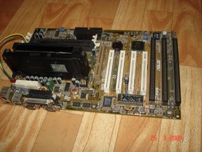 Лот: 35929. Фото: 1. Материнка ASUS P2B + PII 350. Красноярск
