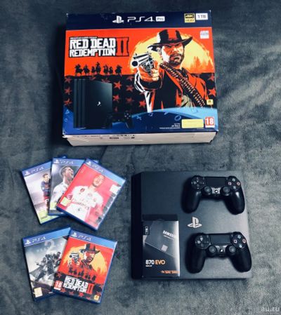 Лот: 18567579. Фото: 1. PlayStation 4 Pro 1 Tb SSD. Игровые приставки, консоли