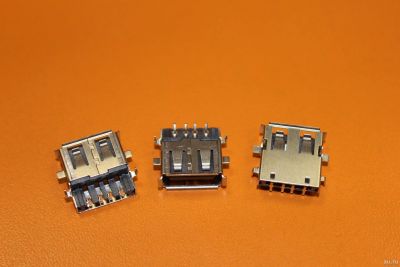 Лот: 17453695. Фото: 1. Разъем USB US-202, черный USB2... Разъёмы