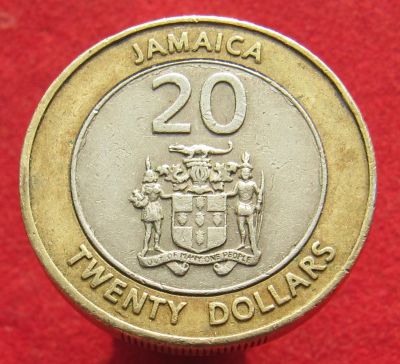 Лот: 15954225. Фото: 1. Ямайка 20 долларов, 2000г. Остальные страны