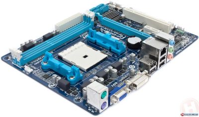 Лот: 11926595. Фото: 1. Gigabyte GA-A55M-DS2 (FM1) - Гарантия... Материнские платы