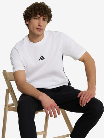 Лот: 25085478. Фото: 1. Футболка мужская adidas, Белый. Другое (спортивная одежда)