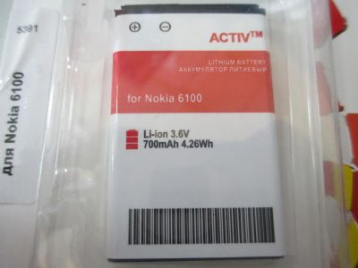 Лот: 5528580. Фото: 1. Аккумулятор Nokia 6100, 1006... Аккумуляторы