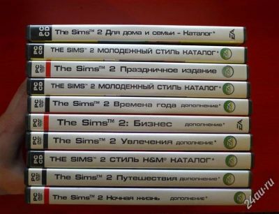 Лот: 2594081. Фото: 1. дополнения 6 штук к игре The SIMS... Игры для ПК