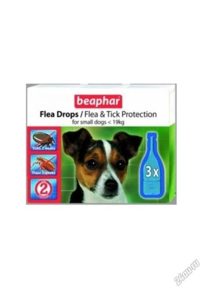 Лот: 5670554. Фото: 1. Капли Beaphar Flea Drops для собак... Косметика, лекарства