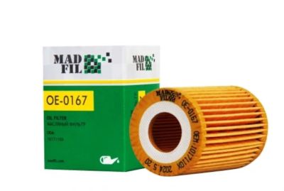 Лот: 25014780. Фото: 1. Mасляный фильтр MadFil OE-0167. Расходные материалы