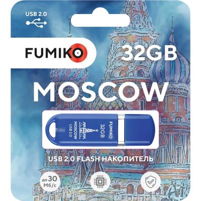 Лот: 20237617. Фото: 1. Флешка Fumiko Moscow 32GB | Цвет... USB-флеш карты