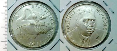 Лот: 8272857. Фото: 1. Италия. 1000 лир 1996 (серебро... Европа