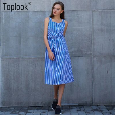 Лот: 11751541. Фото: 1. Новое платье в полоску поясом. Платья