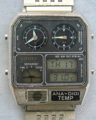 Лот: 2115777. Фото: 1. Редкие часы CITIZEN Ana Digi Temp-... Оригинальные наручные часы