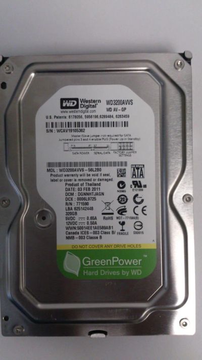 Лот: 6900519. Фото: 1. hdd 3.5 WD 320gb (жесткий диск... Жёсткие диски (HDD)