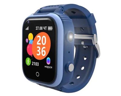 Лот: 20886495. Фото: 1. Умные часы детские Geozon IQ голубые. Смарт-часы, фитнес-браслеты, аксессуары