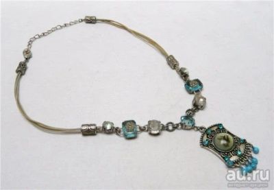 Лот: 11192696. Фото: 1. Бижутерия колье с подвеской (H613... Другое (антиквариат)