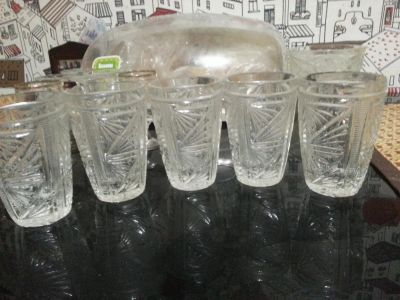 Лот: 10638349. Фото: 1. хрустальные стаканы 5 шт. Кружки, стаканы, бокалы
