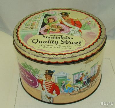 Лот: 11879493. Фото: 1. Quality Street банка жестяная... Предметы интерьера и быта