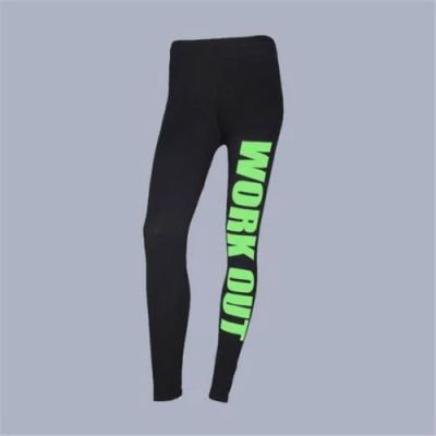 Лот: 7493859. Фото: 1. Леггинсы. Хит. Work out. Надпись... Спортивные брюки, штаны