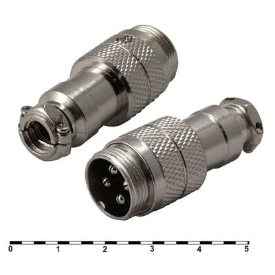 Лот: 19833773. Фото: 1. Разъем GX16 4pin, вилка на кабель. Разъёмы