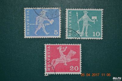 Лот: 12829693. Фото: 1. Марки Швейцарии 1960г. Почта. Марки