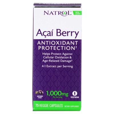 Лот: 13916074. Фото: 1. AcaiBerry 1000 mg от Natrol 75... Спортивное питание, витамины