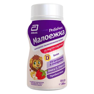 Лот: 23986502. Фото: 1. ПедиаШур малоежка клубника 200мл. Другое (кормление и уход, гигиена)