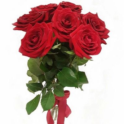Лот: 13922404. Фото: 1. Лот № 776 Букет из 7 красных роз... Свежие цветы