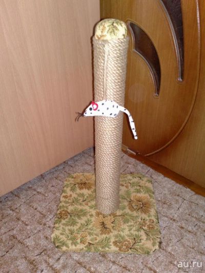Лот: 7155464. Фото: 1. Когтеточка столбик с игрушкой... Игрушки для животных