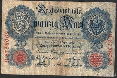 Лот: 9193676. Фото: 1. 20 марок 1910 г. Германия и Австрия