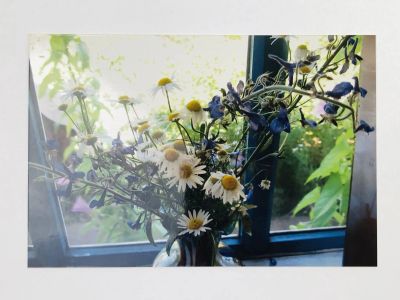 Лот: 23328236. Фото: 1. Фотография. Ваза с ромашками на... Фотографии