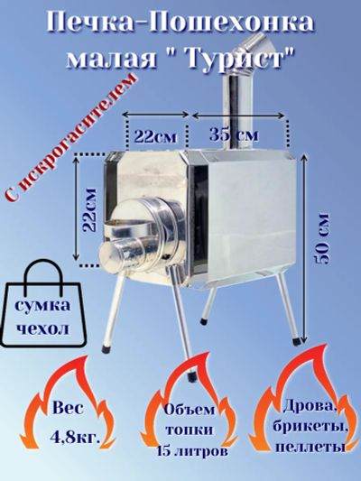 Лот: 21543442. Фото: 1. Печь для палатки Турист 15л с... Портативные газовые плиты и горелки