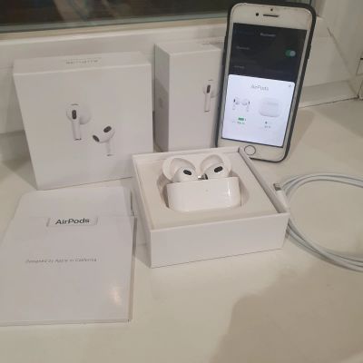 Лот: 18602733. Фото: 1. Airpods 3 реплика. Наушники, гарнитуры