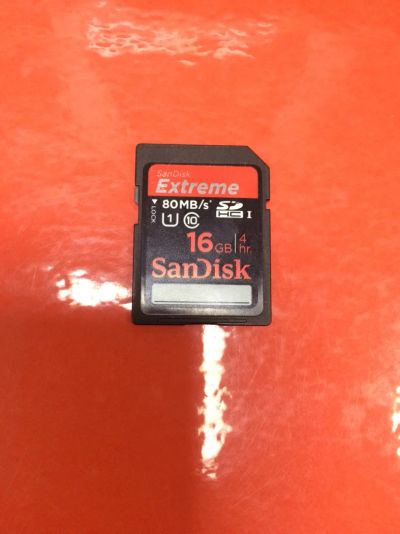 Лот: 8910895. Фото: 1. SD 16GB SabDisk Extreme 80Mb/s... Карты памяти