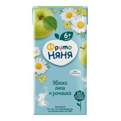 Лот: 23720317. Фото: 1. ФрутоНяня Напиток Яблоко-Ромашка-Липа... Лекарства