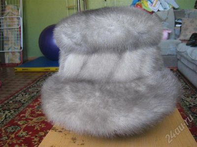 Лот: 574531. Фото: 1. Шапка женская из голубой норки. Головные уборы