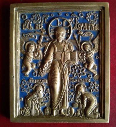 Лот: 16963715. Фото: 1. Икона меднолит, Спас смоленский... Иконы