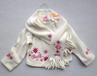 Лот: 1992626. Фото: 1. Свитер Barbie (флис, идет с шарфом... Свитера, худи, толстовки