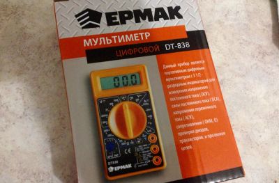 Лот: 8890111. Фото: 1. Мультиметр цифровой DT-838 ЕРМАК. Диагностическое оборудование, измерительный инструмент